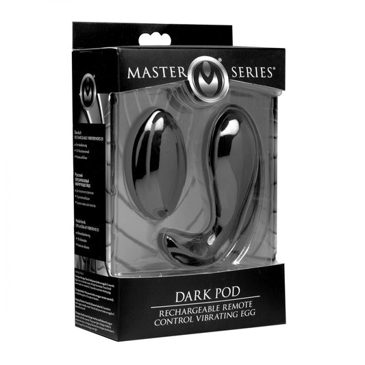 Master Series Dark Pod Rechargeable Remote Control Vibrating Egg
