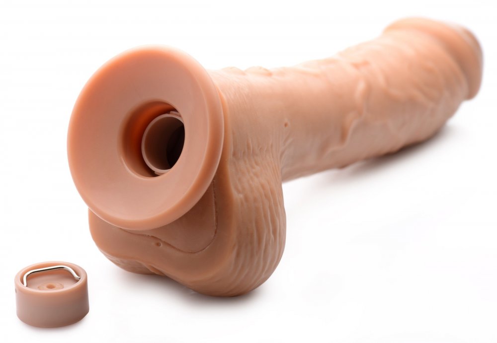 Loadz 8.5 Inch Vibrating Squirting Dildo with Remote Control - Medium