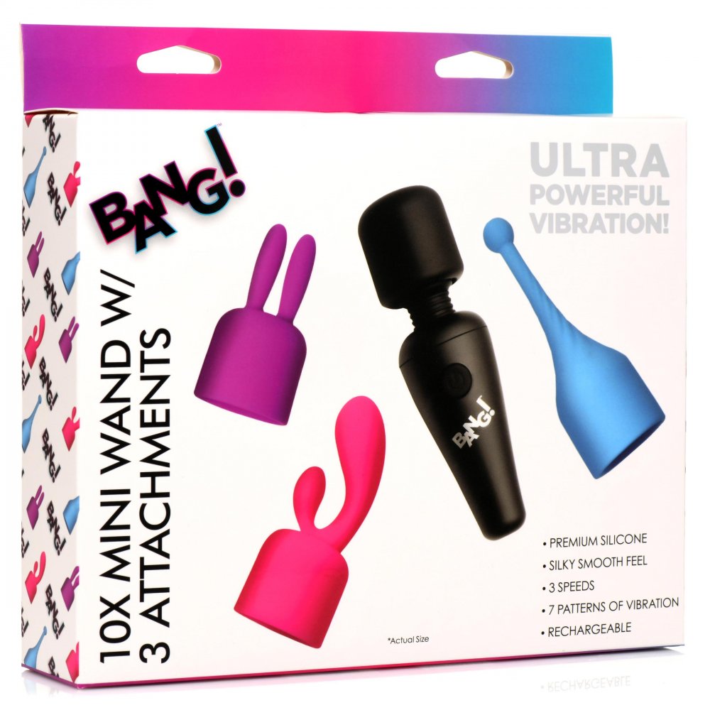 BANG! Mini Wand with 3 Attachments