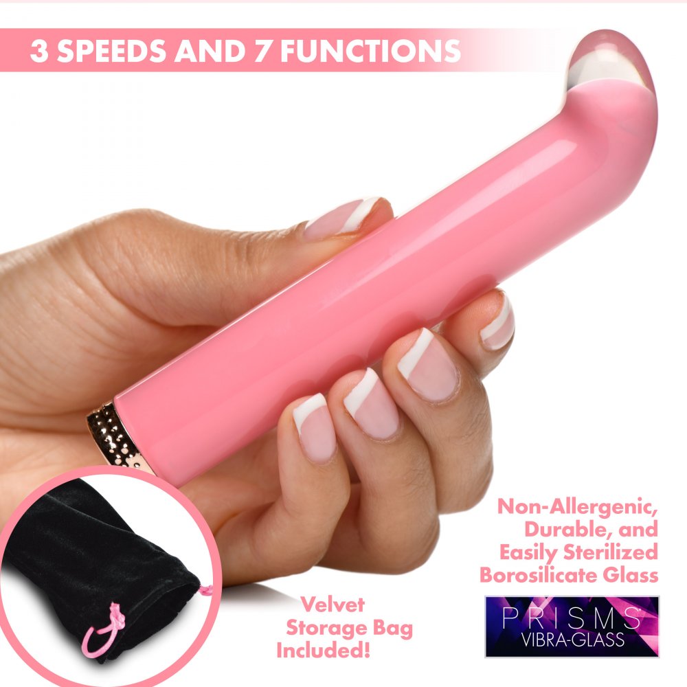 Prisms Vibra-Glass 10X Mini G-Spot Vibe Pink