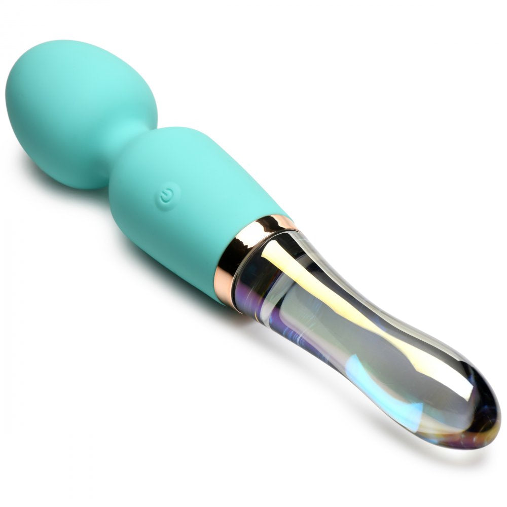 PRISMS 10X Turquoise Dual Ended Silicone & Glass Wand