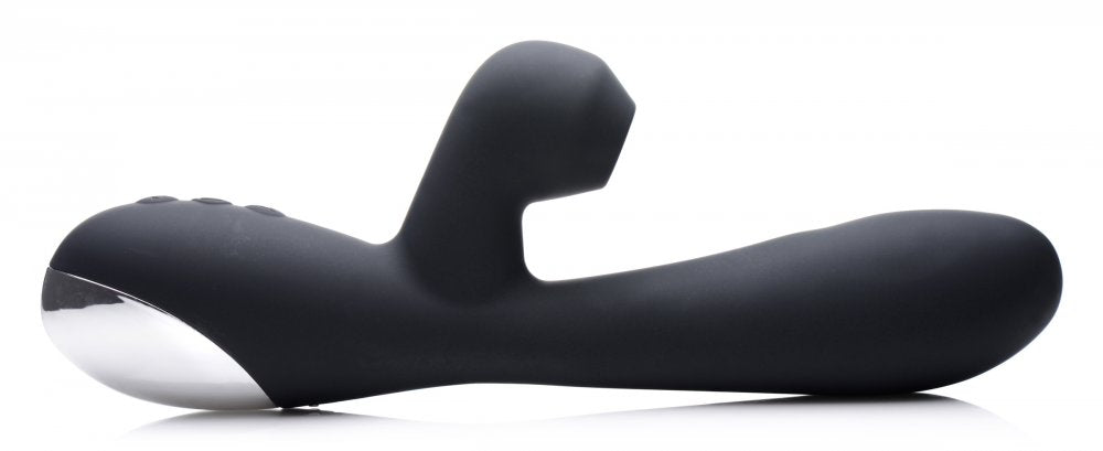 Shegasm 5 Star 7X Suction Come-Hither Silicone Rabbit - Black