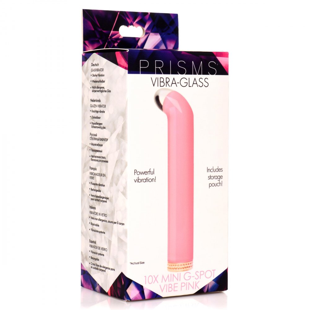Prisms Vibra-Glass 10X Mini G-Spot Vibe Pink