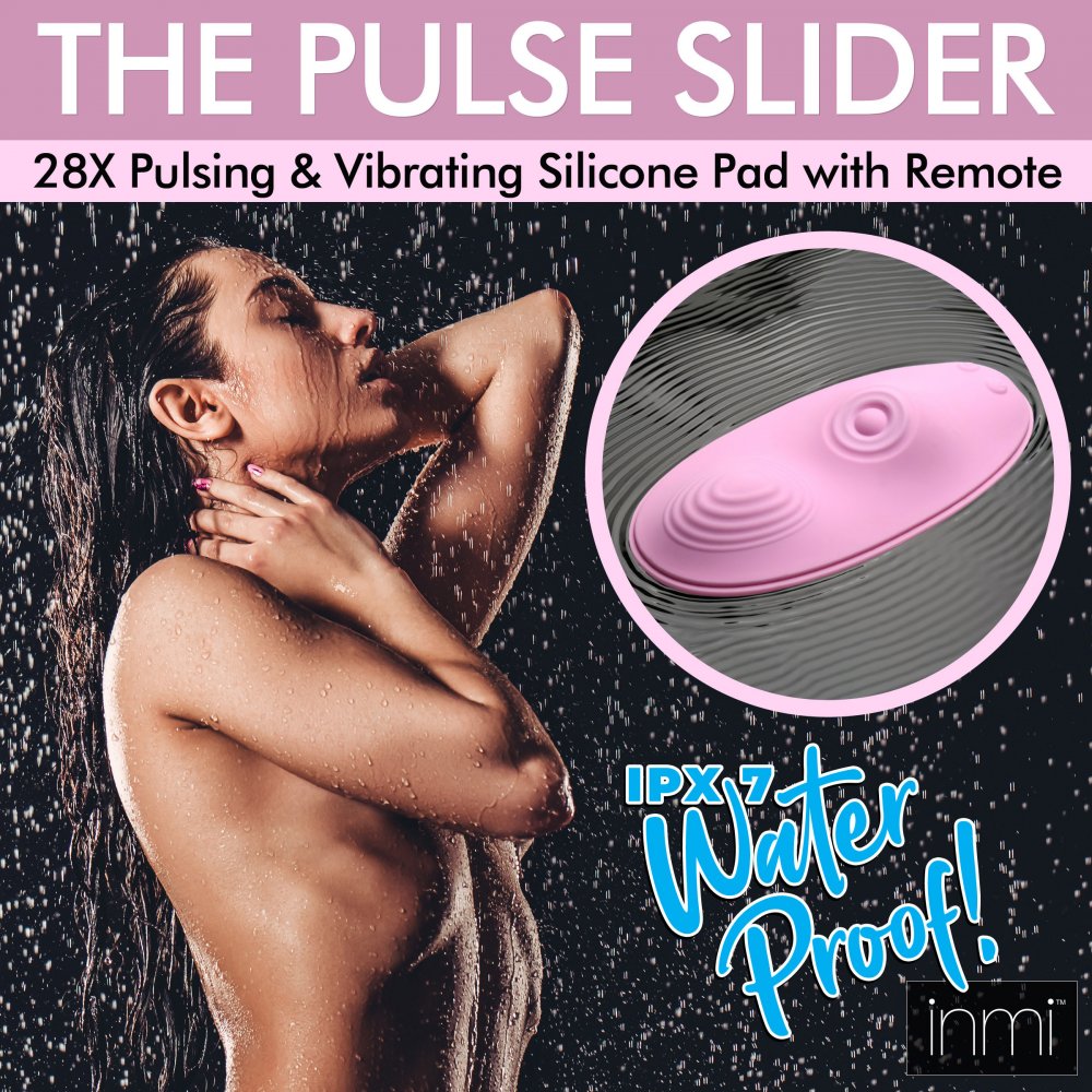 Inmi Pulse Slider 28X Pulsing and Vibrating Silicone Pad with Remote