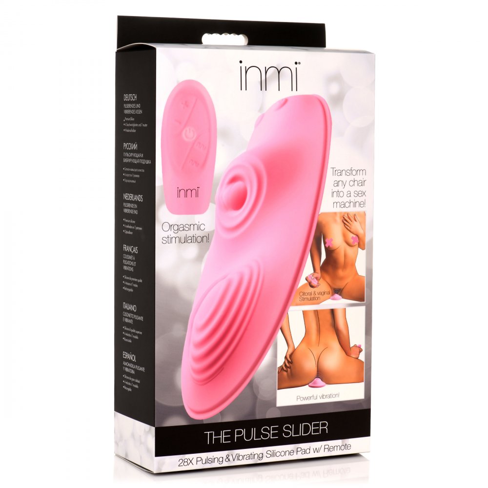Inmi Pulse Slider 28X Pulsing and Vibrating Silicone Pad with Remote